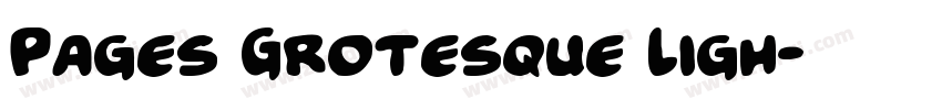 Pages Grotesque Ligh字体转换